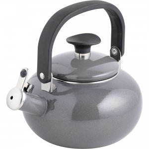 Kenmore 137408.01 1.5 Quart Enamel On Steel Whistling Tea Kettle In Gr