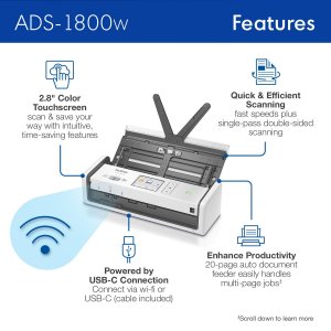 Brother ADS-1800W Ads-1800w Scanner