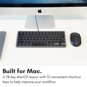 Macally UCAMINIZHUB Usb C A Mac Keyboard With Hub