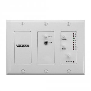 Valcom V-9983-W 2-channel In-wall Audio Mixer With Led Meter