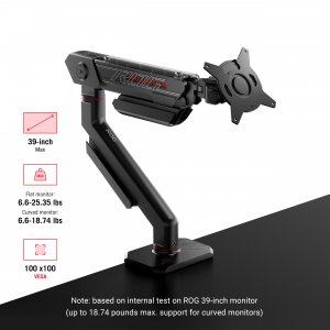 Asus AAS01 Ac  Rog Ergo Monitor Arm Accommodates Up To 39-inch Monitor