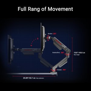 Asus AAS01 Ac  Rog Ergo Monitor Arm Accommodates Up To 39-inch Monitor