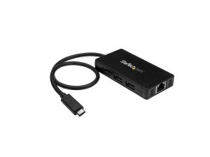 Startech HB30C3A1GE Hub Usb C 3 Port Gbe C To A, Power Adapt