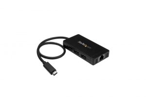 Startech HB30C3A1GE Hub Usb C 3 Port Gbe C To A, Power Adapt