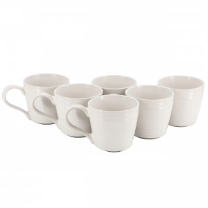 Bee 124557.01 Milbrook 6 Piece 15 Ounce Stoneware Mug Set In Speckle W