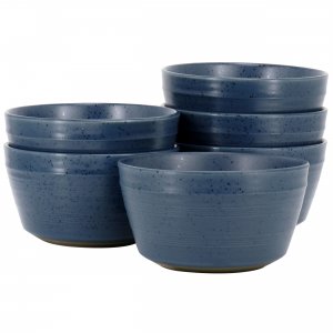 Bee 124550.01 Milbrook 6 Piece 6 Inch Stoneware Cereal Bowl Set In Blu