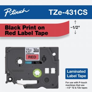 Brother TZE431CS Tape Cass. (tze-431 Blackred Bulk)