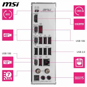 Msi X870EEDGEWTIWIFI Mb Mpg X870e Edge Ti Wifi X870e Am5 Max256gb Ddr5