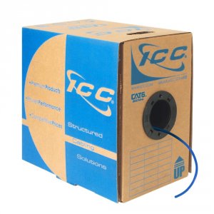 International ICCABT6VBL 500ft Cat 6 Solid Utp Cable - Blue (23awg, Cm