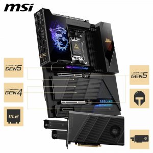 Msi X870EGODLIKE Mb Meg X870e Godlike Am5 Max256gb Ddr5 Eatx Retail