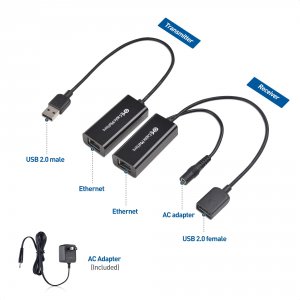 Cable 202059-BLK Usb Over Ethernet Extender With Power Adapter