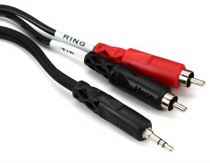 Hosa 0077-0642 6ft Stereo Breakout Cable: 3.5mm Trs To Dual Rca