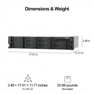 Qnap TS-855EU-RP-8G-US Nas Ts-855eu-rp-8g-us 2u 8bay Atom C5125 8gb 2x