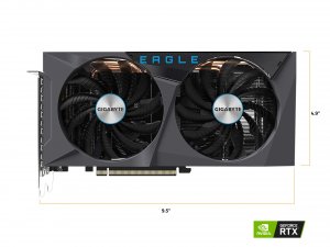 Used Gigabyte GV-N306TEAGLE OC-8GD Geforce Rtx3060 Ti Eagle Oc