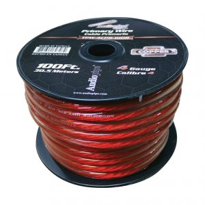 Audiopipe TPW4CPR100R 4 Gauge 100ft Pure Copper Power Wire - Red