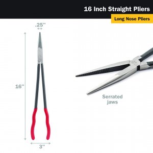 Titan 60781 Long Nose Pliers - 16 Inch Precision Tool