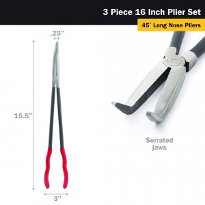 Titan 60787 3-piece Pliers Set - 16 Inch Length For Versatility