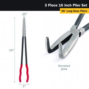 Titan 60787 3-piece Pliers Set - 16 Inch Length For Versatility